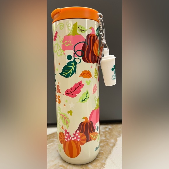 Disney World Starbucks Pumpkin Spice Park Days And Lattes Metal Tumbler Cup PSL - Picture 4 of 7